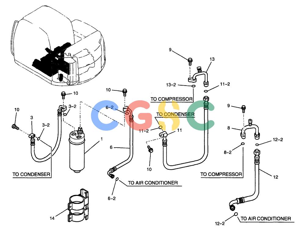 纽荷兰零件查询(E70) - MIDI CRAWLER EXCAVATOR (NA) (1/06-) (071) - DRIER ASSEMBLY, AIR New Holland Constructuion