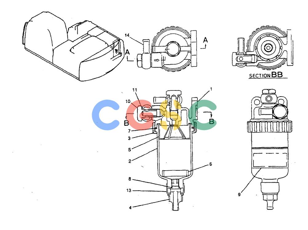 神钢零件查询(ED190LC) - BLADE RUNNER EXCAVATOR/DOZER BTW YL02U0101 - YL03U0135 (1/02-12/06) (01-010) - FILTER ASSY Kobelco