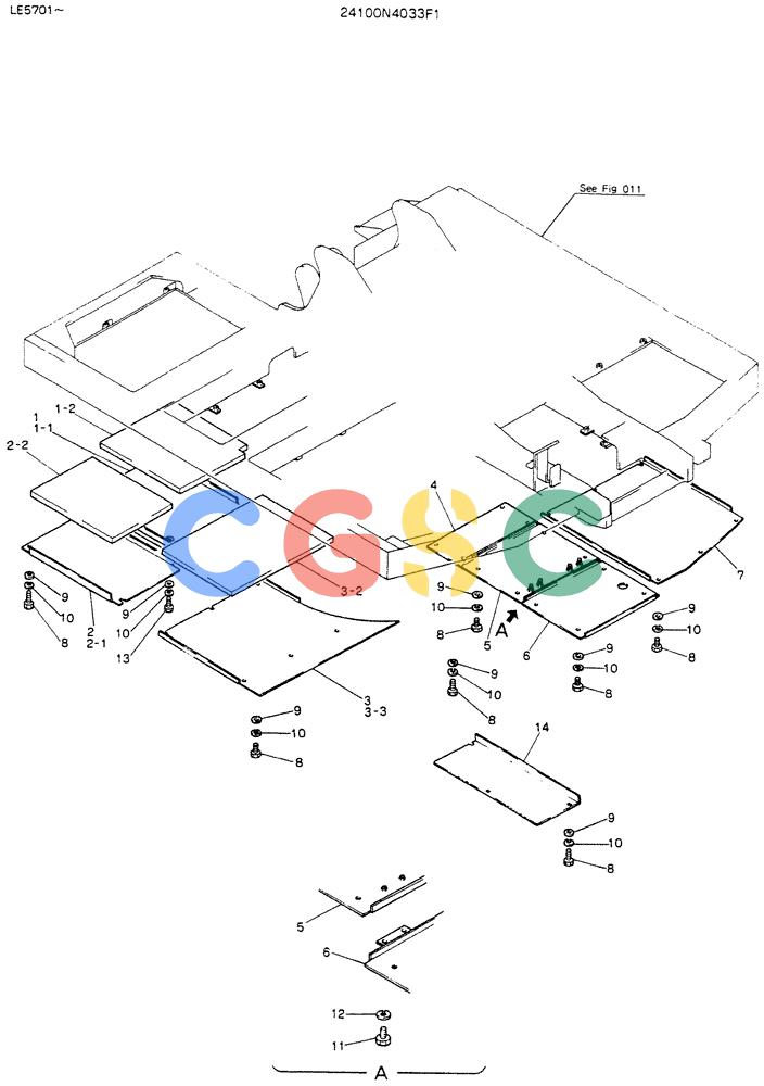 神钢零件查询(K903C) - EXCAVATOR ASN LE5701 (1/87-12/03) (01-018) - COVER ASSY, UNDER (FOR NORTH EUROPE) Kobelco