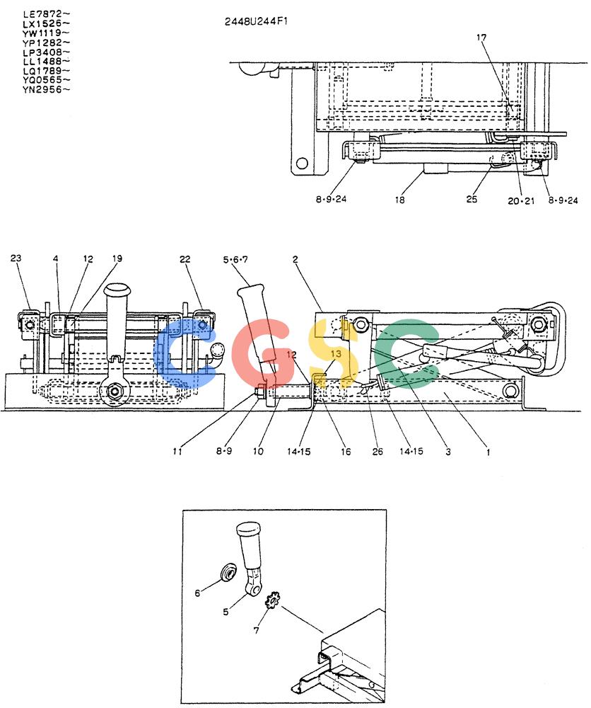 神钢零件查询(K907LC) - MARK II EXCAVATOR ASN YQ0565 (GLOBAL) (1/87-12/03) (02-013) - SUSPENSION, SEAT Kobelco