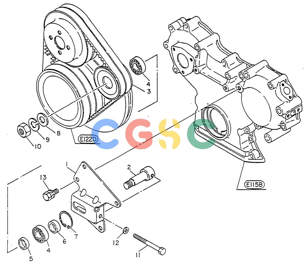 神钢零件查询(FD6(T)14) - NISSAN DIESEL ENGINE ASN 050001 - LK400 & LK500A (1/06-12/06) (06-011) - FAN "TENSION PULLEY" Kobelco