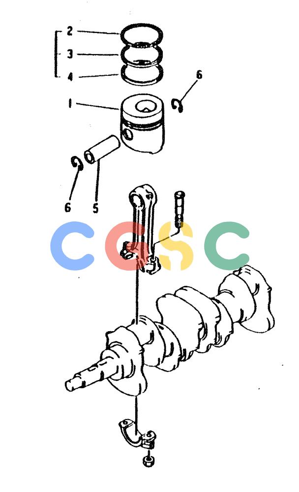 神钢零件查询(6D31-T) - MITSUBISHI DIESEL ENGINE - MD200BLC EXCAVATORS (1/06-12/06) (01-008) - PISTON Kobelco