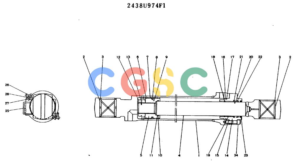 神钢零件查询(MD140BLC) - EXCAVATOR BTW YPU0001 - YPU0300 (1/80-12/06) (11-015) - CYLINDER ASSY (BUCKET) Kobelco