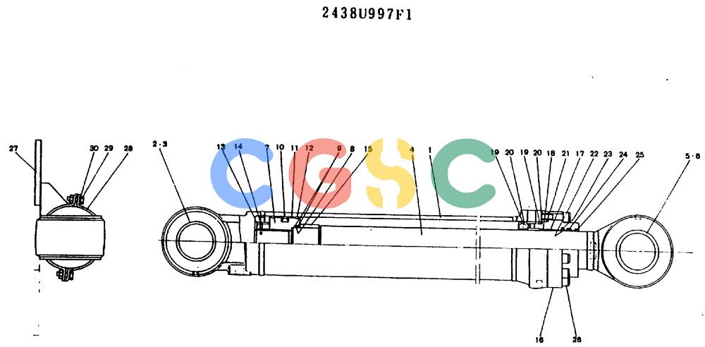 神钢零件查询(MD200BLC) - EXCAVATOR ASN YQ0565 (1/80-12/06) (11-119) - CYLINDER ASSY (BOOM) Kobelco