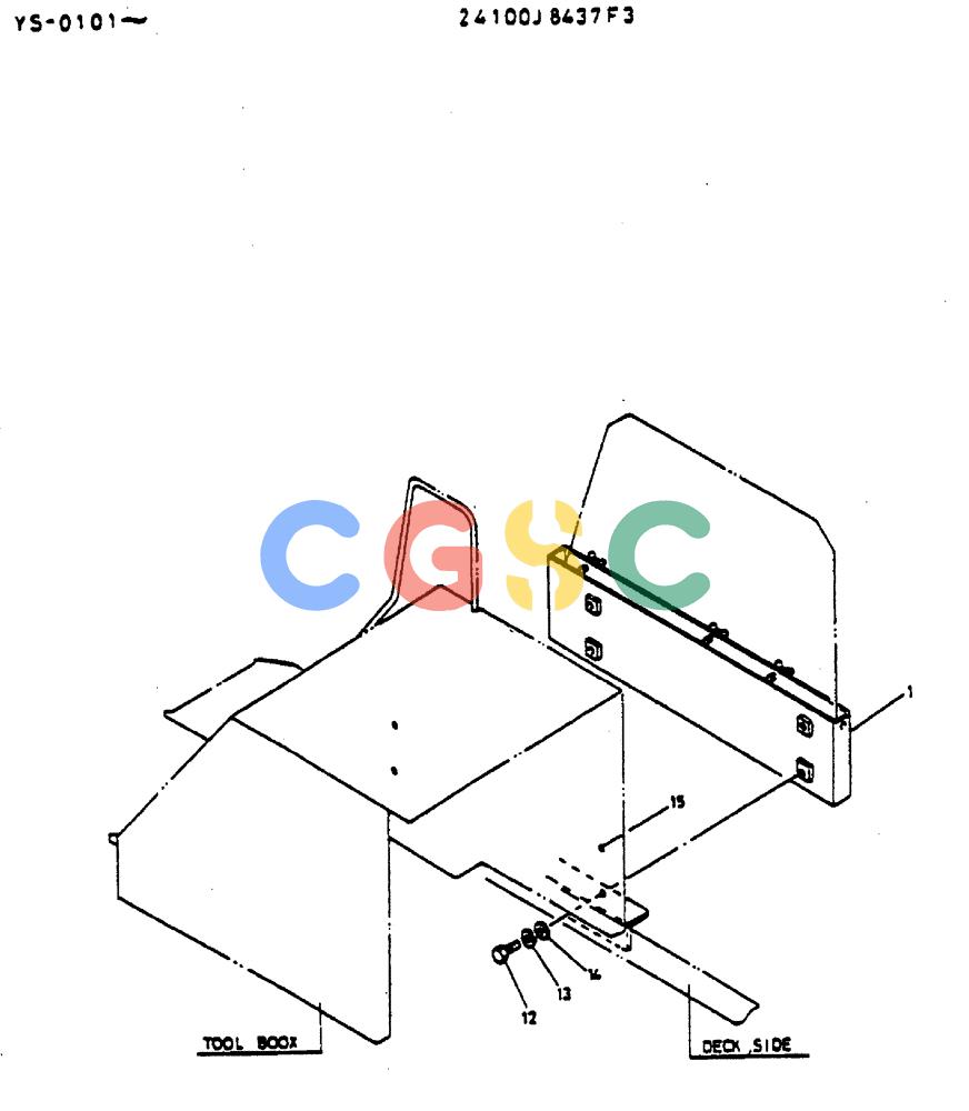 神钢零件查询(MD400LC) - EXCAVATOR BTW YS0101 - YS0200 (1/80-12/06) (08-003) - GUARD ASSY, VANDALISM Kobelco