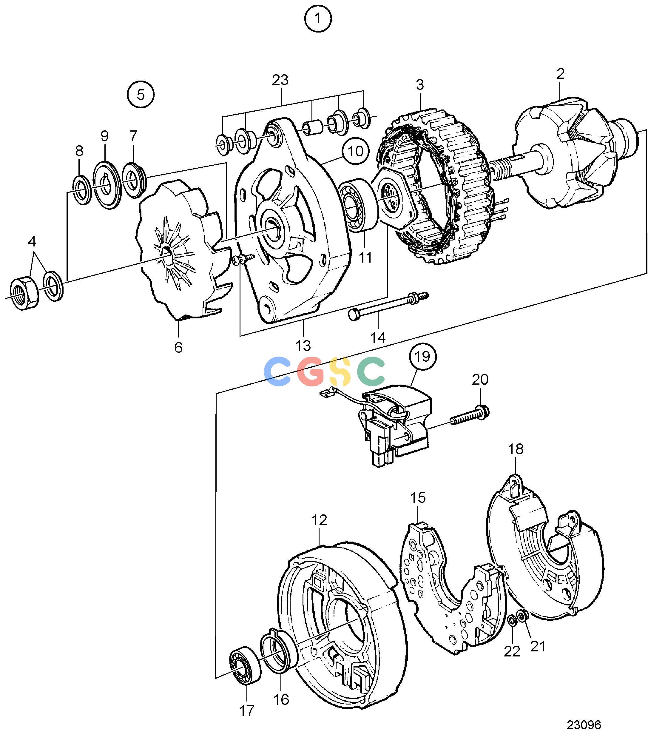 沃尔沃零件查询TAMD72P-A; TAMD72WJ-AElectrical SystemAlternator 14V 60A, ComponentsEPC Volvo Penta Parts catalog