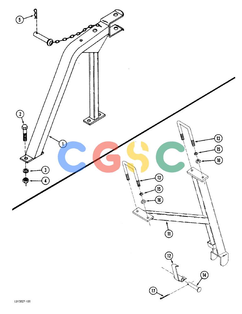 凯斯零件查询(8100) - CASE IH AIR SEEDER (8/91-12/92) (9B-34) - WING REST Case Agriculture