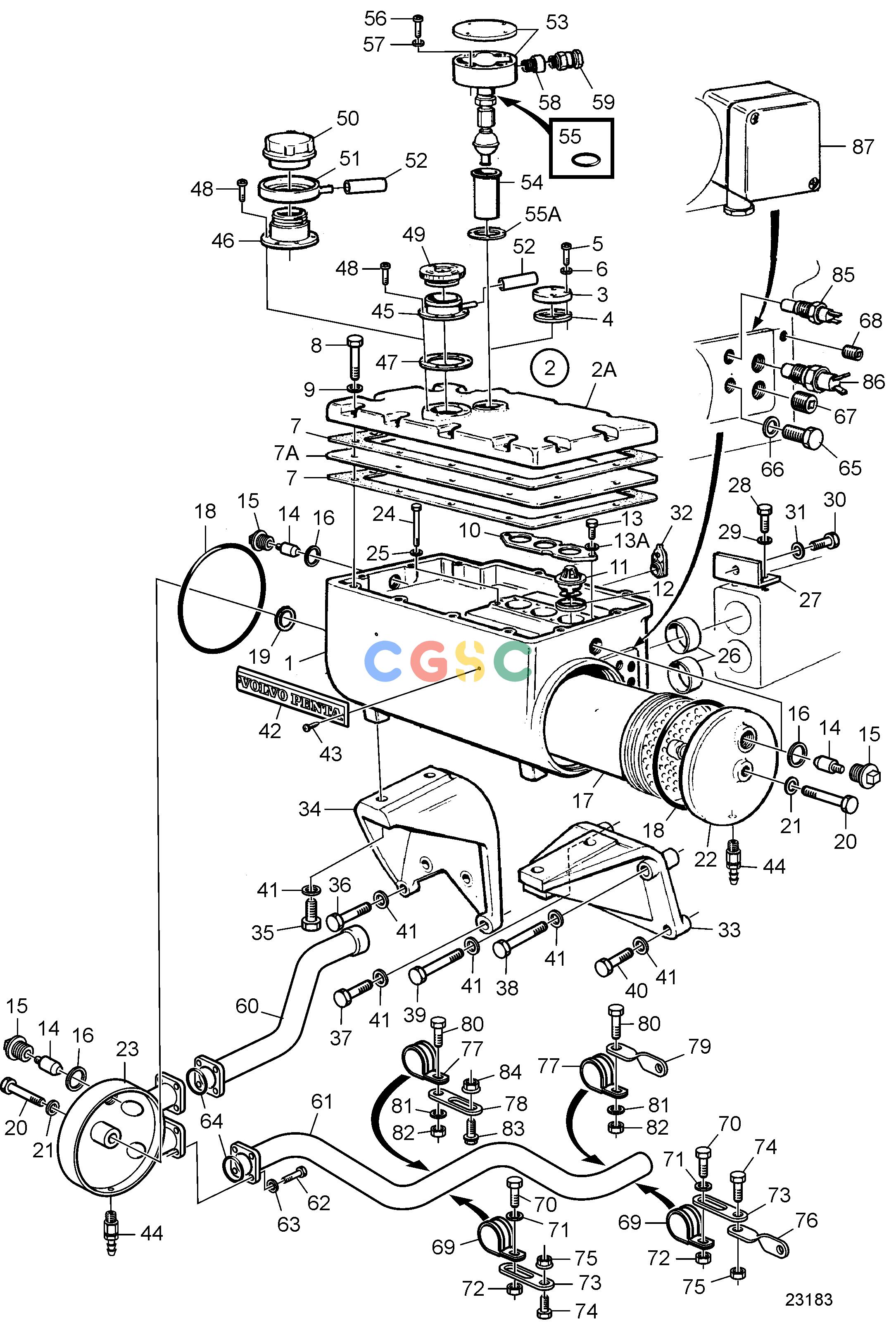 沃尔沃零件查询TMD102A; TAMD102A; TAMD102DCooling SystemHeat Exchanger, Classifiable. Earlier produktionEPC Volvo Penta Parts catalog