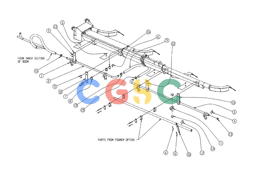凯斯零件查询(438) - FLEX-AIR APPLICATOR - 1999 (2/99-3/03) (18-002) - BOOM PLUMBING, 2.5, LH, OUTER Case Agriculture