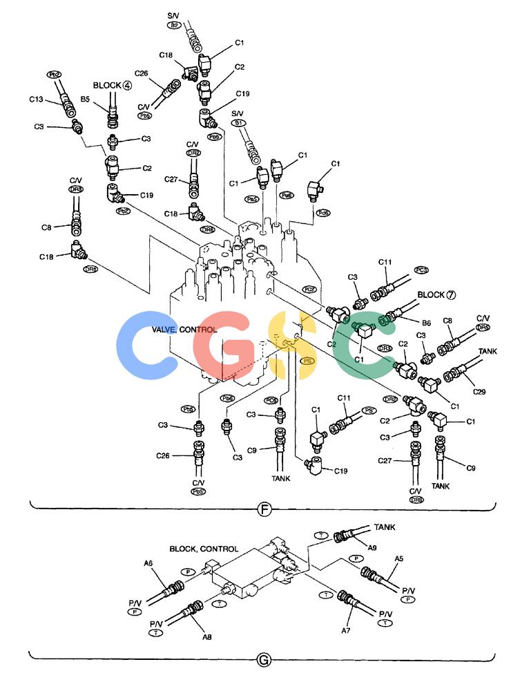 纽荷兰零件查询(EH80) - MIDI CRAWLER EXCAVATOR ASN LF04-02000 (N4TA18001 thru N4TA18010, ASN N5TA18011 -) (NA) (1/ (040) - CONTROL LINES, REMOTE New Holland Constructuion