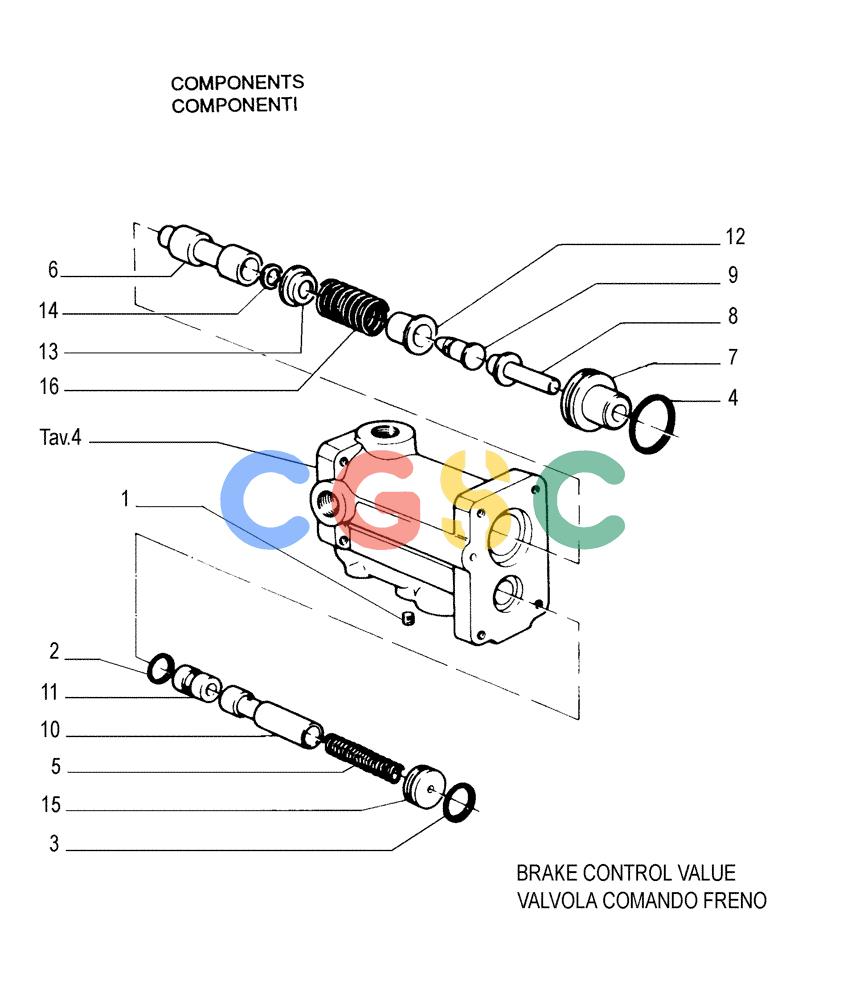 纽荷兰零件查询(FL145) - CRAWLER LOADER (N.A. VERSION) (11/98-) (2.304[05]) - BRAKE CONTROLS New Holland Constructuion