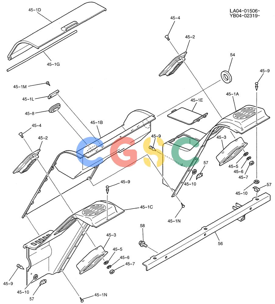 纽荷兰零件查询(E200SRLC) - CRAWLER EXCAVATOR BTW LA04-01506 - LA04-01625 (01-047[02]) - PANEL ASSY, INSTRUMENT (AIR-CON) New Holland Constructuion