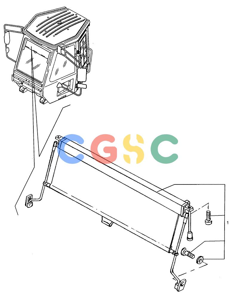 纽荷兰零件查询(AD250) - ARTICULATED DUMP TRUCK (7/01-) (5.652[24]) - ROPS CAB - SUN SHIELD New Holland Constructuion