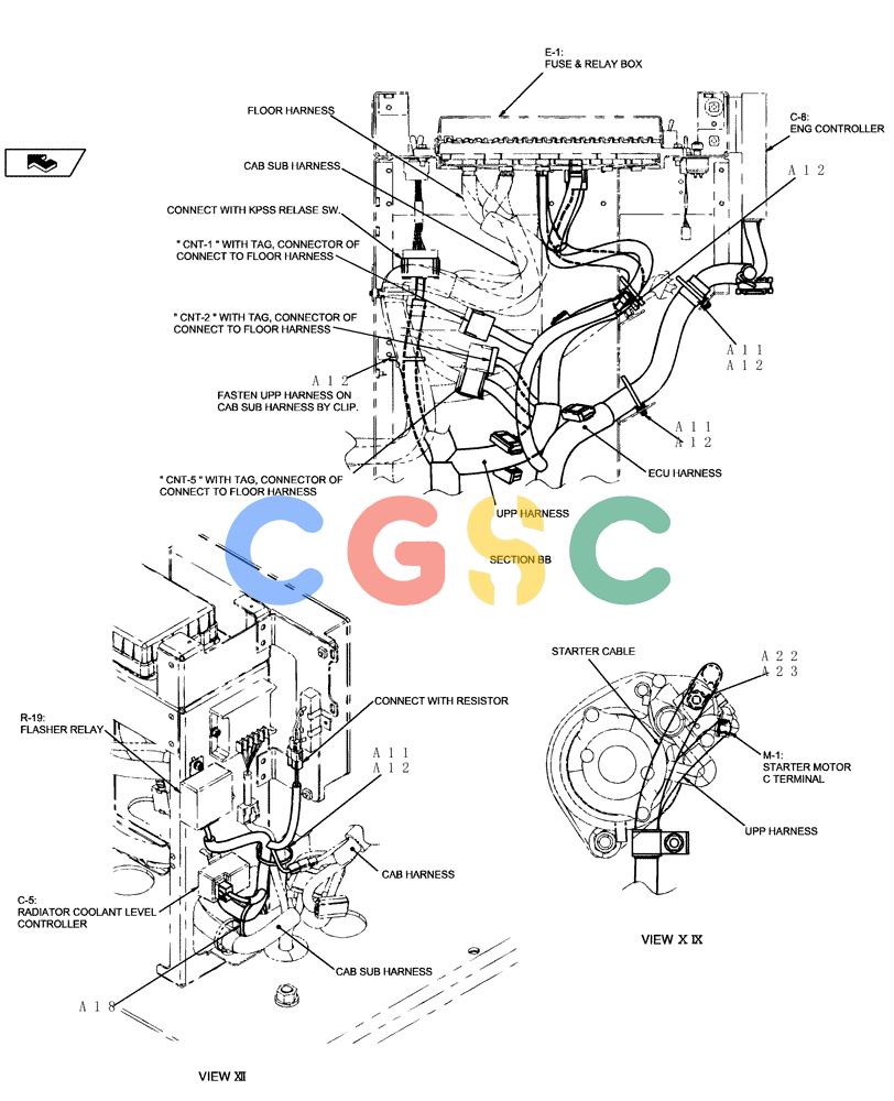 纽荷兰零件查询(E235BSR) - CRAWLER EXCAVATOR (5/07-) (1.220[21]) - ELECTRIC SYSTEM New Holland Constructuion
