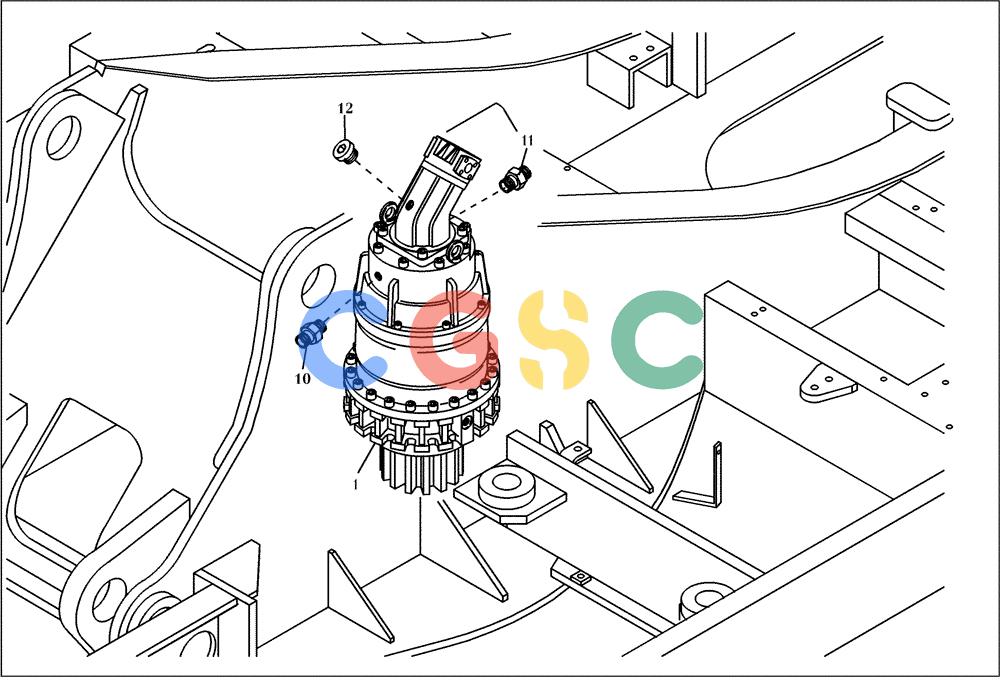 纽荷兰零件查询(EC450) - CRAWLER EXCAVATOR (SN: 750001-UP) (11/99-) (16.031[001]) - SLEWING GEAR MOUNTING PARTS (S/N 750001-UP) New Holland Constructuion