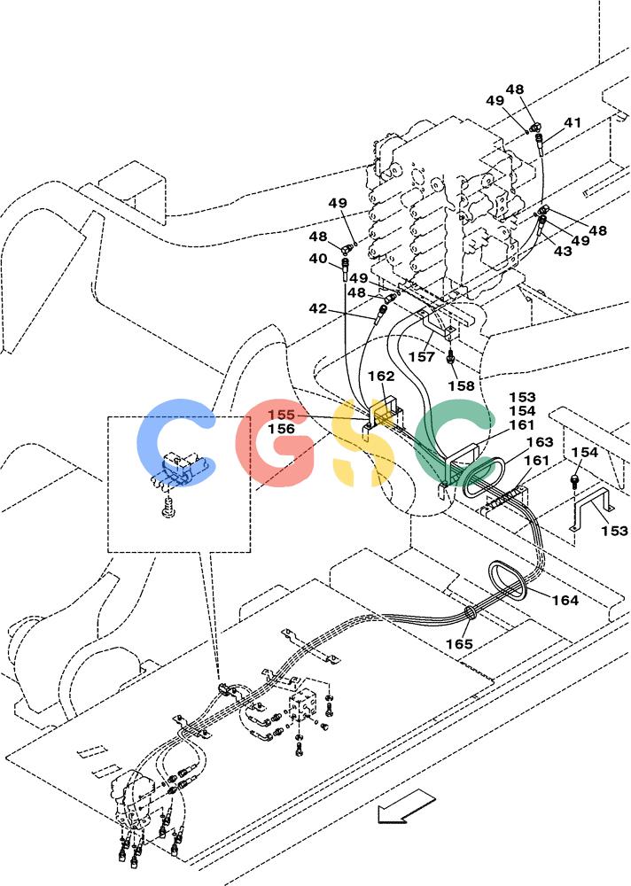 纽荷兰零件查询(E805) - CRAWLER EXCAVATOR (1/05-) (08-047-02[01]) - HYDRAULIC CRICUIT - PILOT CONTROL LINES WITHOUT LOAD HOLD New Holland Constructuion
