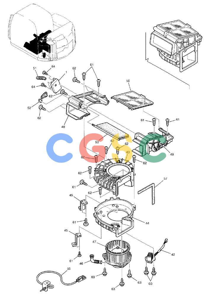 纽荷兰零件查询(E70) - MIDI CRAWLER EXCAVATOR (NA) (1/06-) (073) - CONDITIONER ASSEMBLY, AIR New Holland Constructuion
