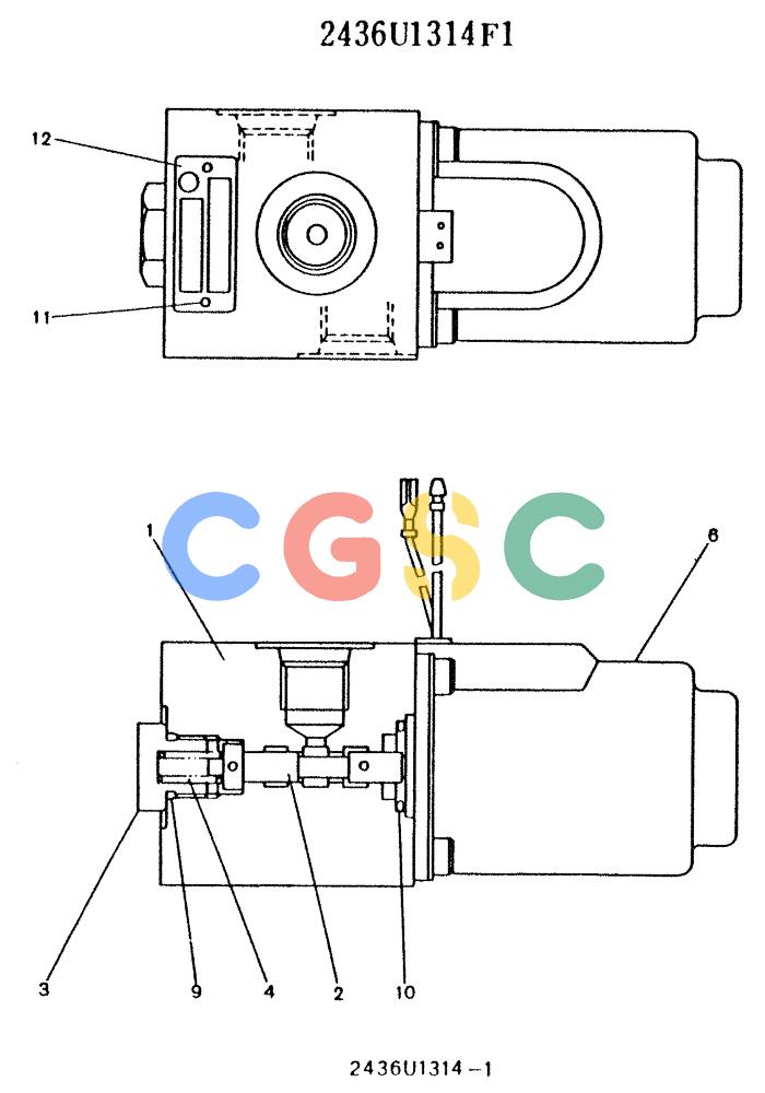 神钢零件查询(K909LC) - MARK II EXCAVATOR ASN LLU-0001 (1/87-12/03) (11-017) - VALVE ASSY, SOLENOID, 2436U1314 Kobelco