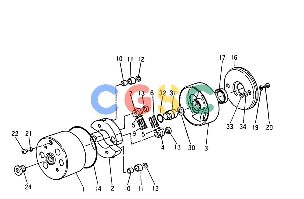 神钢零件查询(6D22-TC) - MITSUBISHI DIESEL ENGINE - K909A, K912A, K916, & K935 (1/76-12/06) (03-009) - AUTOMATIC TIMER (INNER PARTS) Kobelco
