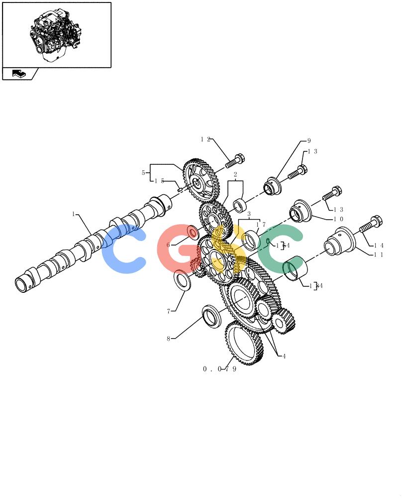 纽荷兰零件查询(E235BSR) - CRAWLER EXCAVATOR (5/07-) (0.080[01]) - CAMSHAFT AND VALVE New Holland Constructuion