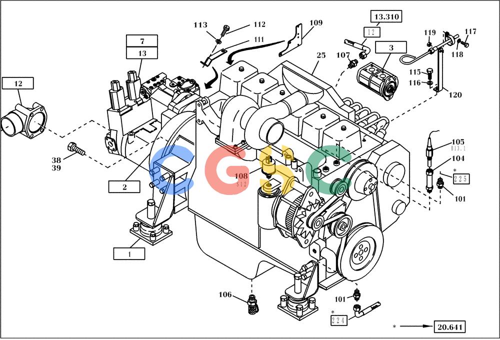 纽荷兰零件查询(EC240) - CRAWLER EXCAVATOR (5/00-) (13.011[002]) - MOTOR MOUNTING PARTS (S/N 724021-UP) New Holland Constructuion