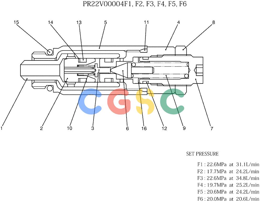 纽荷兰零件查询(E35SR) - COMPACT CRAWLER EXCAVATOR ASN PX13-15001 (N6TN61732) (NA) (1/06-) (07-015) - VALVE ASSY, RELIEF New Holland Constructuion