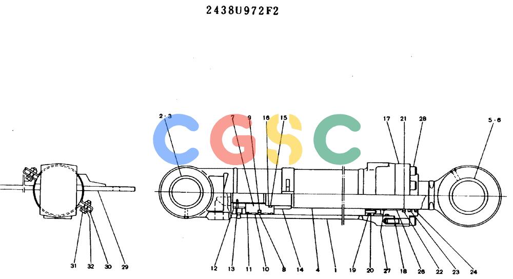 神钢零件查询(MD140BLC) - EXCAVATOR BTW YPU0001 - YPU0300 (1/80-12/06) (11-022) - CYLINDER ASSY (BOOM) Kobelco