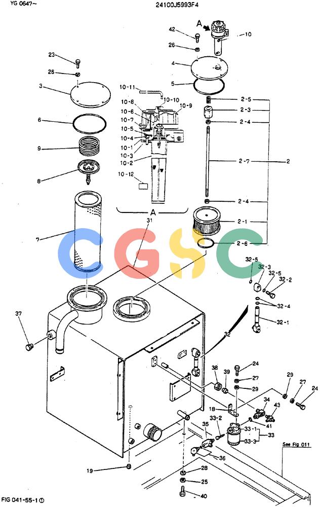 神钢零件查询(MD180LC) - EXCAVATOR ASN YG0647 (1/80-12/06) (01-003) - TANK ASSY, HYDR Kobelco