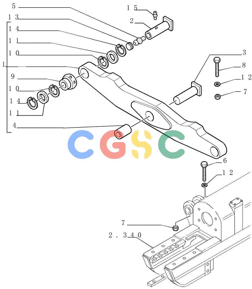 纽荷兰零件查询(DC180.B) - CRAWLER DOZER TIER 2 (3/03-) (2.345[01]) - SUSPENSION - VERSION (01-02) New Holland Constructuion