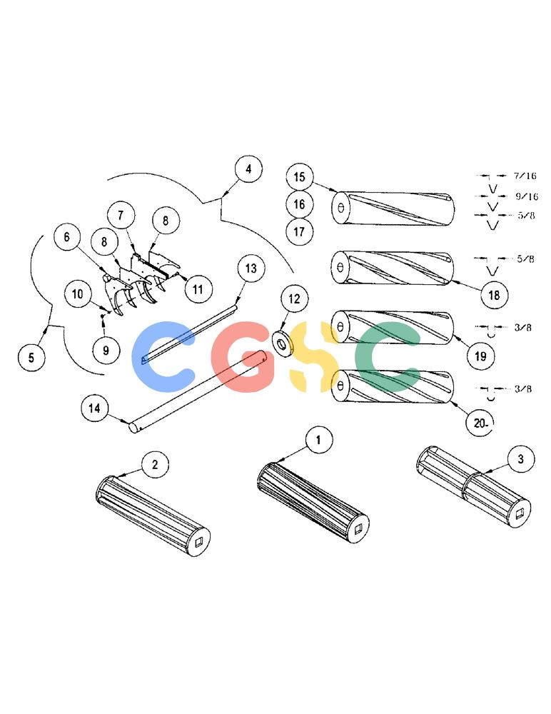 凯斯零件查询(1100) - CONCORD AIR SYSTEM (10/97-12/00) (E16) - METERING ROLL ASSEMBLIES Case Agriculture