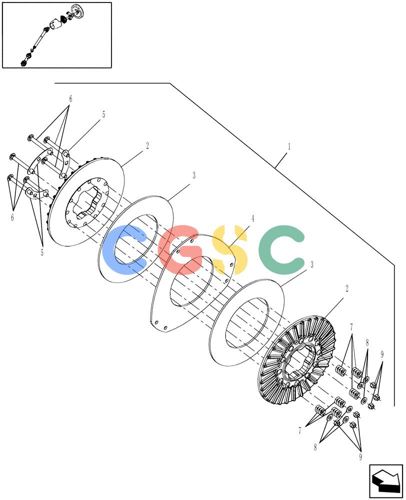 凯斯零件查询(SB521) - SMALL SQUARE BALER (8/08-12/15) (31.201.07) - POWER TAKE OFF, CLUTCH PACK Case Agriculture
