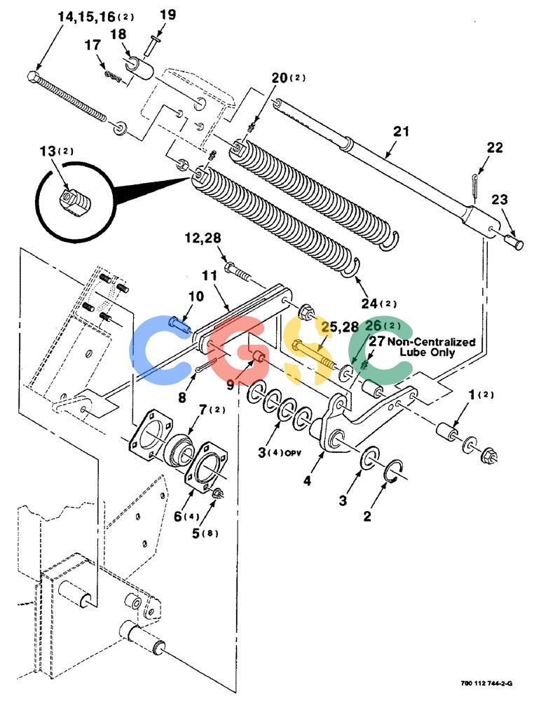 凯斯零件查询(8590) - CASE IH LARGE (4 X 4) RECTANGULAR BALER (NORTH AMERICA) (1/98-12/00) (03-08) - PICKUP FLOTATION ASSEMBLY Case Agriculture