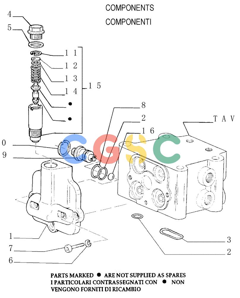 纽荷兰零件查询(FD145) - CRAWLER DOZER (N.A. VERSION) (10/98-) (1.277[16]) - REAR TRANSMISSION - CONTROL VALVE New Holland Constructuion