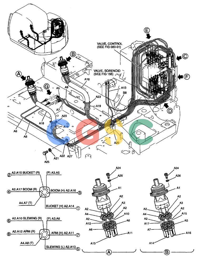 纽荷兰零件查询(EH80) - MIDI CRAWLER EXCAVATOR ASN LF04-02000 (N4TA18001 thru N4TA18010, ASN N5TA18011 -) (NA) (1/ (043) - CONTROL LINES, REMOTE (WITHOUT NIBBLER AND BREAKER) New Holland Constructuion