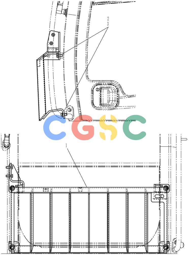 神钢零件查询(SK170-8) - ACERA MARK III EXCAVATOR - TIER 3 (NA) ASN YM04-U1601 - (5/07-12/12) (05-10[01]) - CAB GUARD, FRONT Kobelco