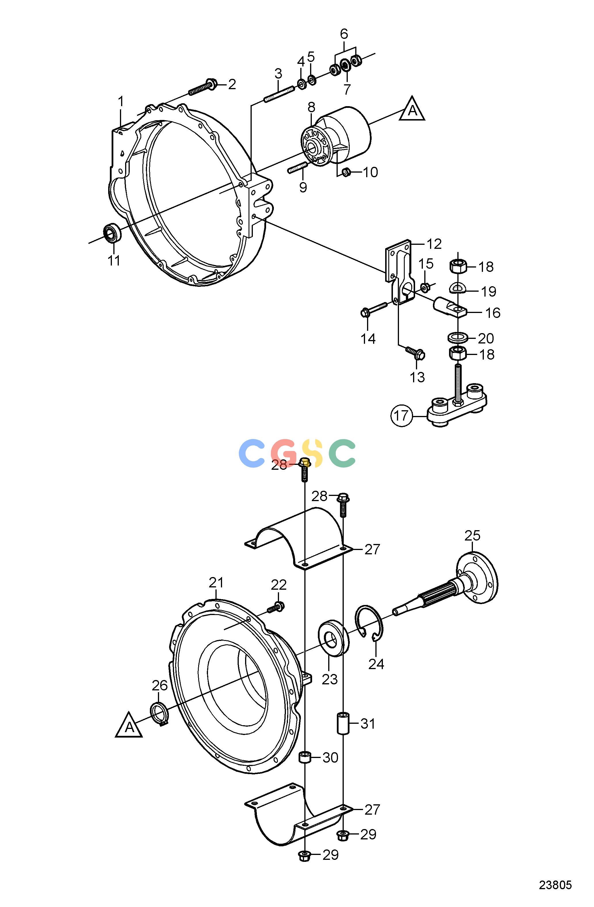 沃尔沃零件查询4.3GXi-J; 4.3GXi-JF; 4.3OSi-J; 4.3OSi-JFEngineJackshaftEPC Volvo Penta Parts catalog