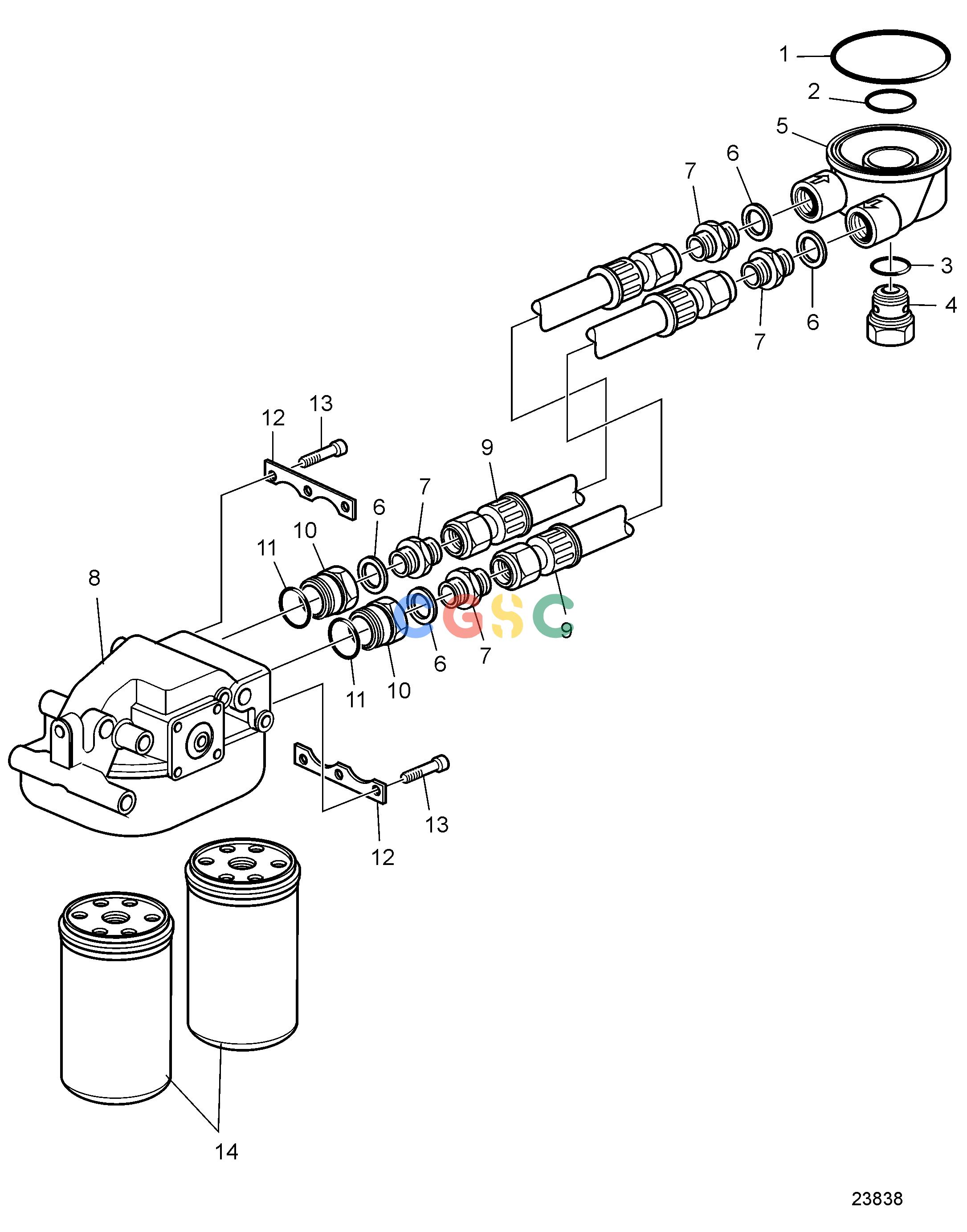 沃尔沃零件查询D5A-T; D5A-TA; D5A-B TA; D7A-T; D7A-TA; D7A-B TA; D7C-TA; D7C-B TALubricating SystemOil Filter Housing and Oil Filter with Shift Valve, ClassifiableEPC Volvo Penta Parts catalog