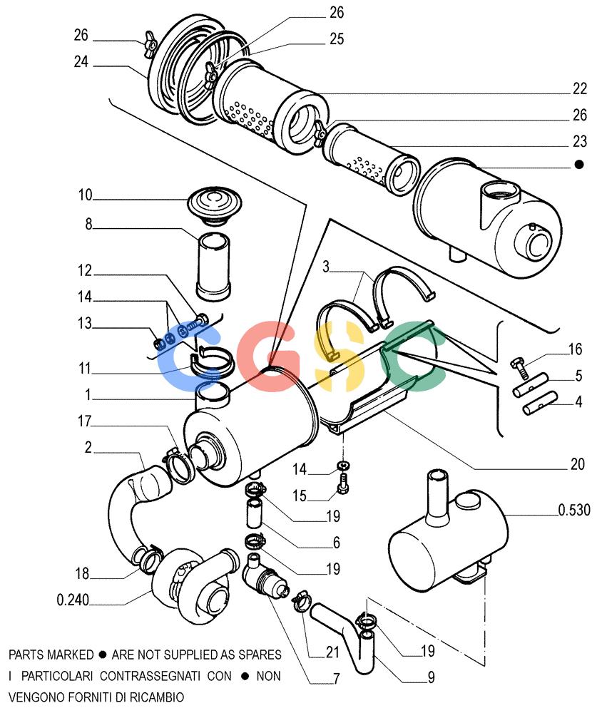 纽荷兰零件查询(FD255) - CRAWLER DOZER (N.A. VERSION) (7/95-) (0.540[01]) - AIR CLEANER New Holland Constructuion