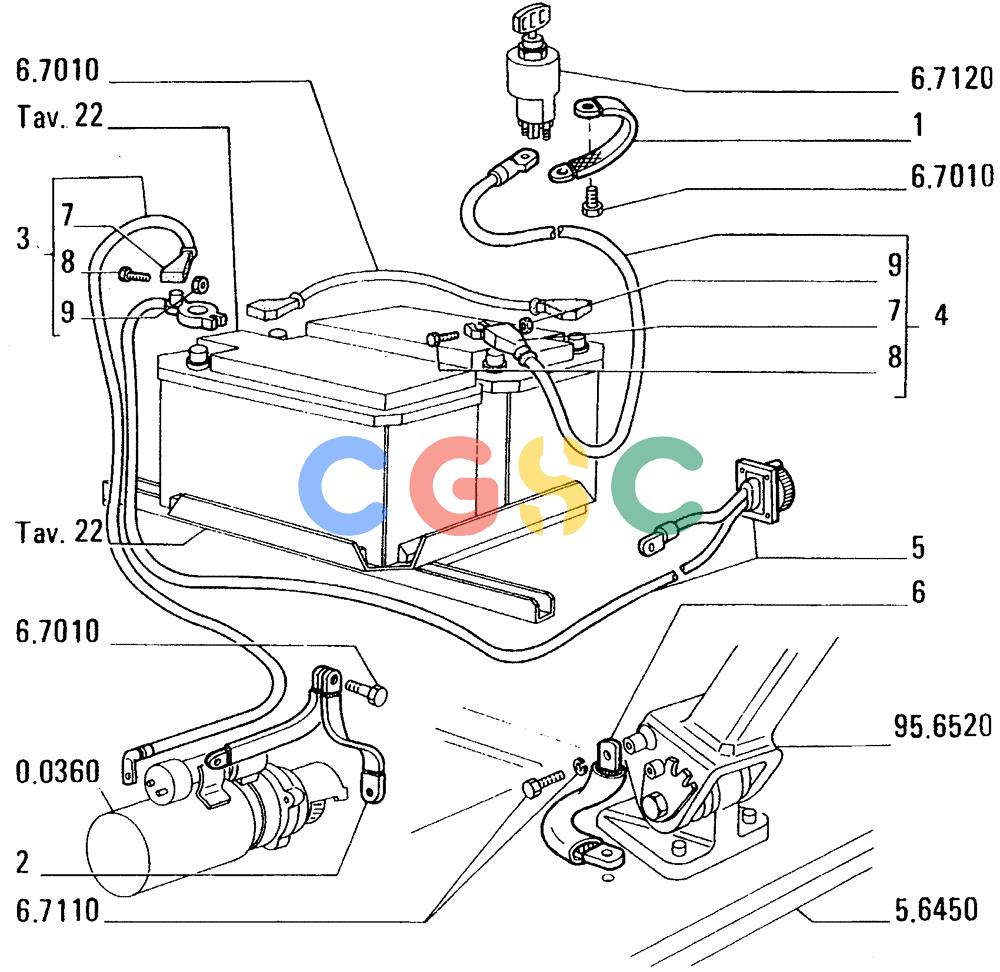 纽荷兰零件查询(FD14E) - CRAWLER DOZER (95.6410[021]) - WINTERIZATION-STARTING CABLES New Holland Constructuion