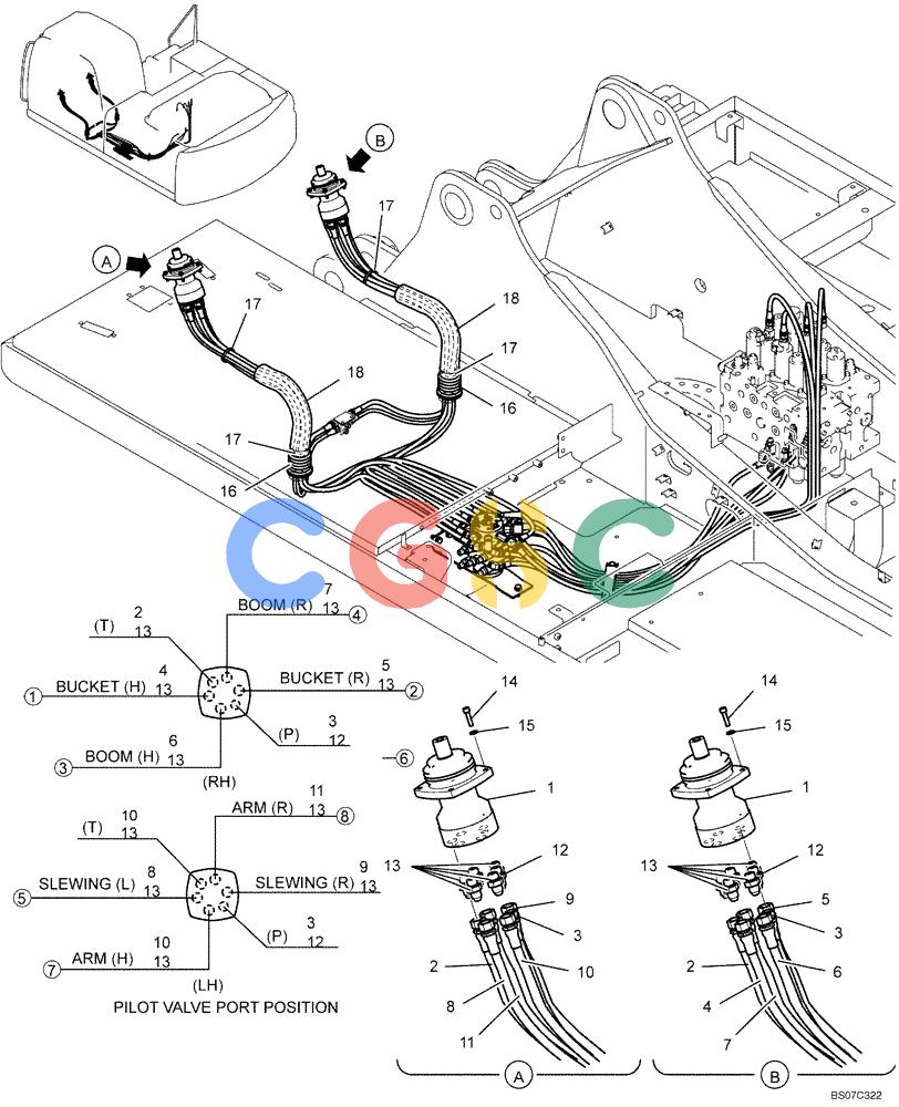 神钢零件查询(SK170-8) - ACERA MARK III EXCAVATOR - TIER 3 (NA) ASN YM04-U1601 - (5/07-12/12) (02-35[00]) - CONTROL LINES, REMOTE (SENSOR) (YN68H00129F1) Kobelco