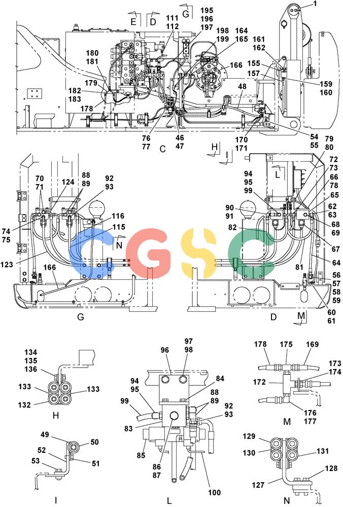 纽荷兰零件查询(E805) - CRAWLER EXCAVATOR (1/05-) (08-069-00[01]) - HYDRAULIC CIRCUIT - OPTIONAL New Holland Constructuion