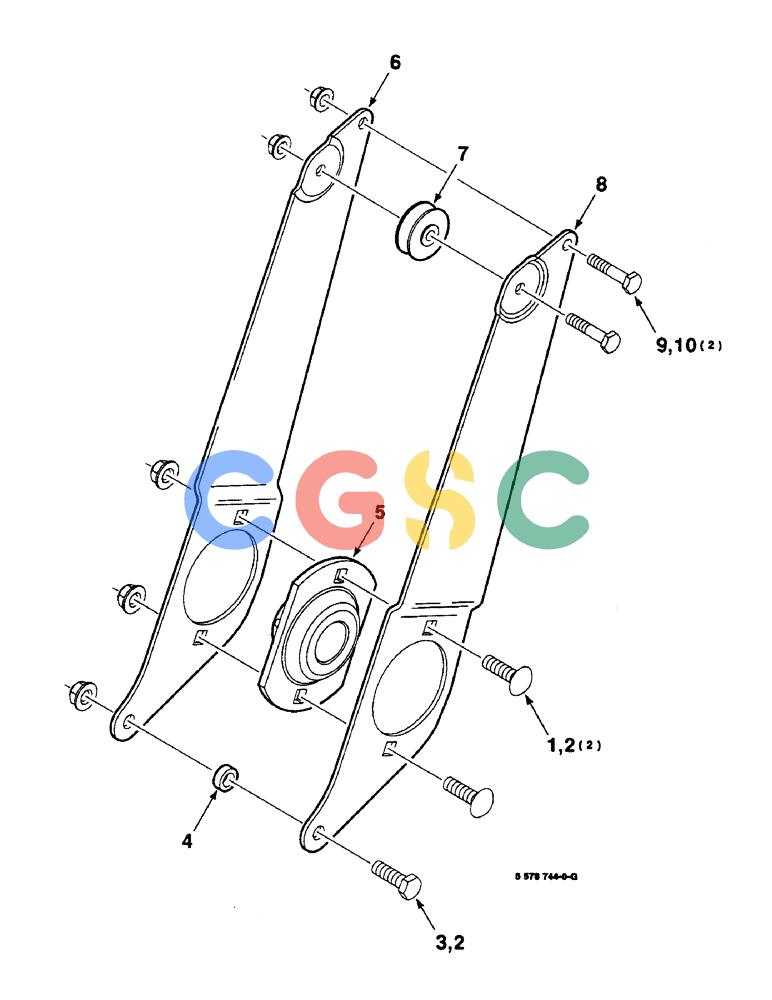 凯斯零件查询(8590) - CASE IH LARGE RECTANGULAR BALER (EUROPE) (1/97-12/98) (6-26) - TENSION ARM ASSEMBLY Case Agriculture