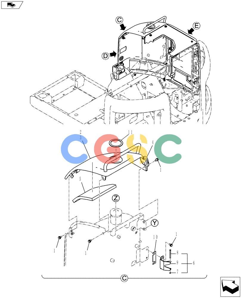 纽荷兰零件查询(E70BSR) - COMPACT CRAWLER EXCAVATOR ASN YT06-18001 (01-069[03]) - GUARD INSTALLATION New Holland Constructuion