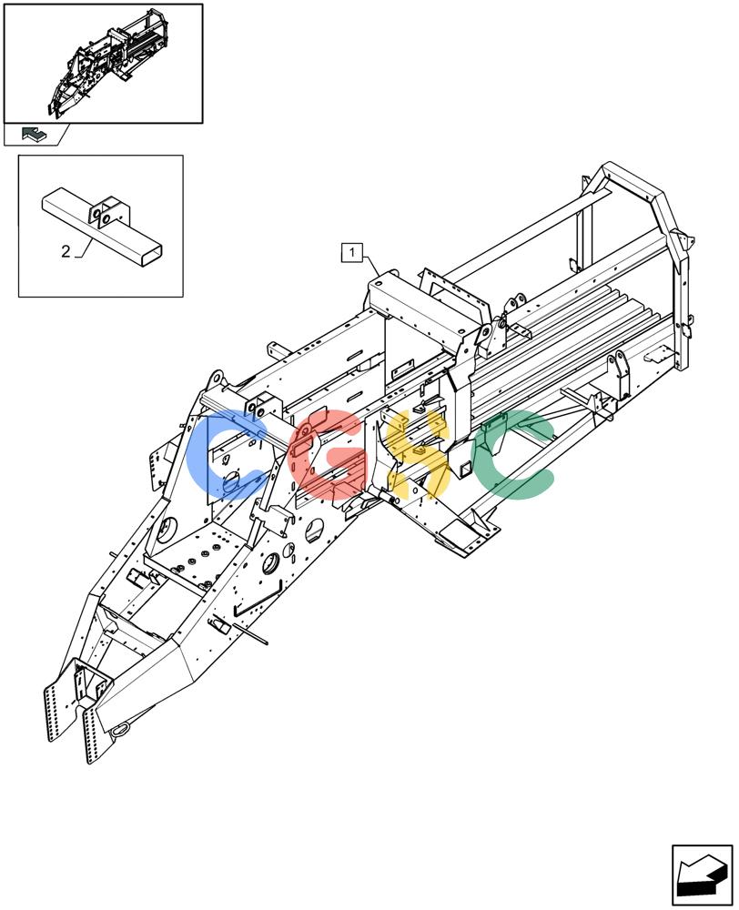 凯斯零件查询(LB433S) - BIG RECTANGULAR BALER (9/08-12/12) (12.01[01]) - MAIN FRAME Case Agriculture