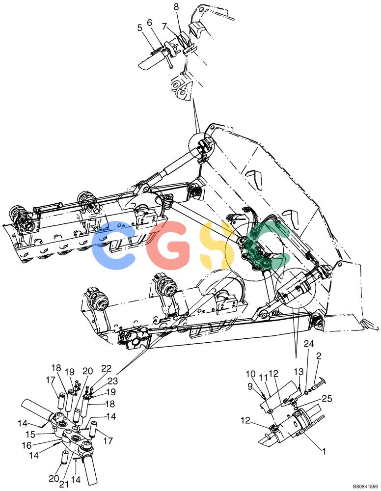 纽荷兰零件查询(D150B) - CRAWLER DOZER TIER 3 (HYDRO) (10/07-) (09-02A) - DOZER BLADE - MOUNTING - BD New Holland Constructuion