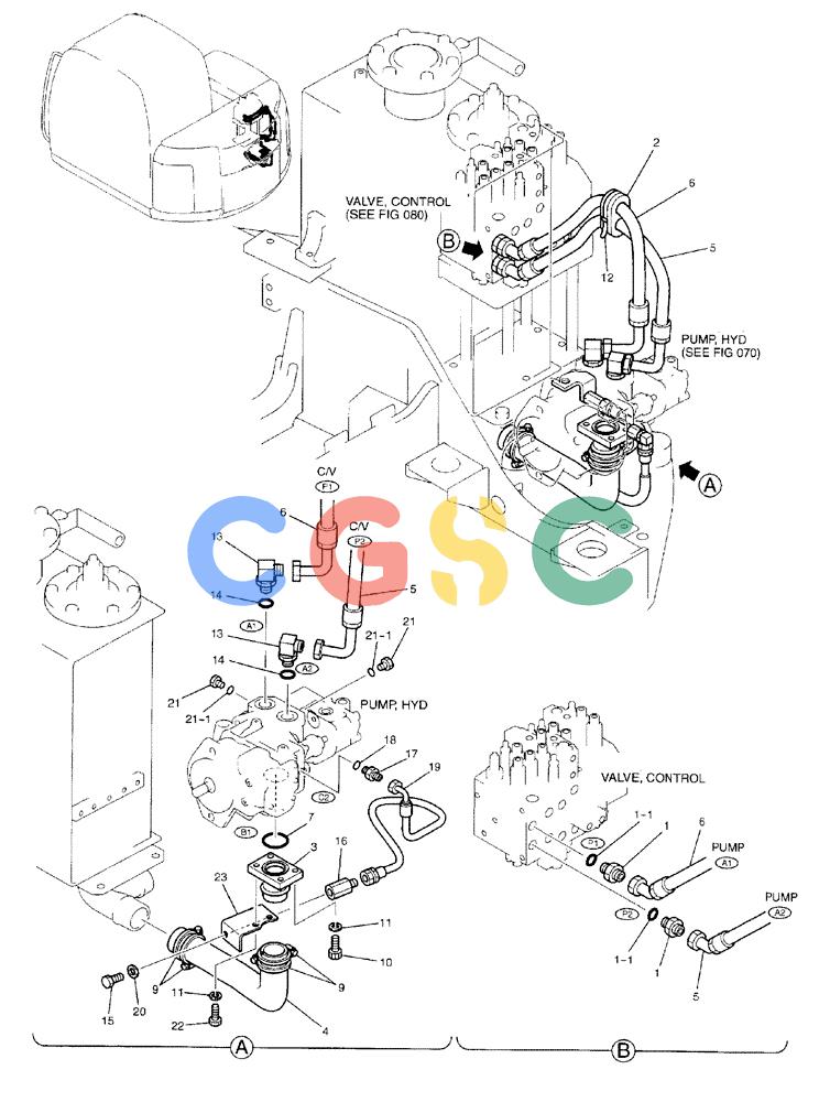 纽荷兰零件查询(EH80) - MIDI CRAWLER EXCAVATOR ASN LF04-02000 (N4TA18001 thru N4TA18010, ASN N5TA18011 -) (NA) (1/ (025) - HYD LINES, UPPER (SUCTION, DELIVERY) New Holland Constructuion