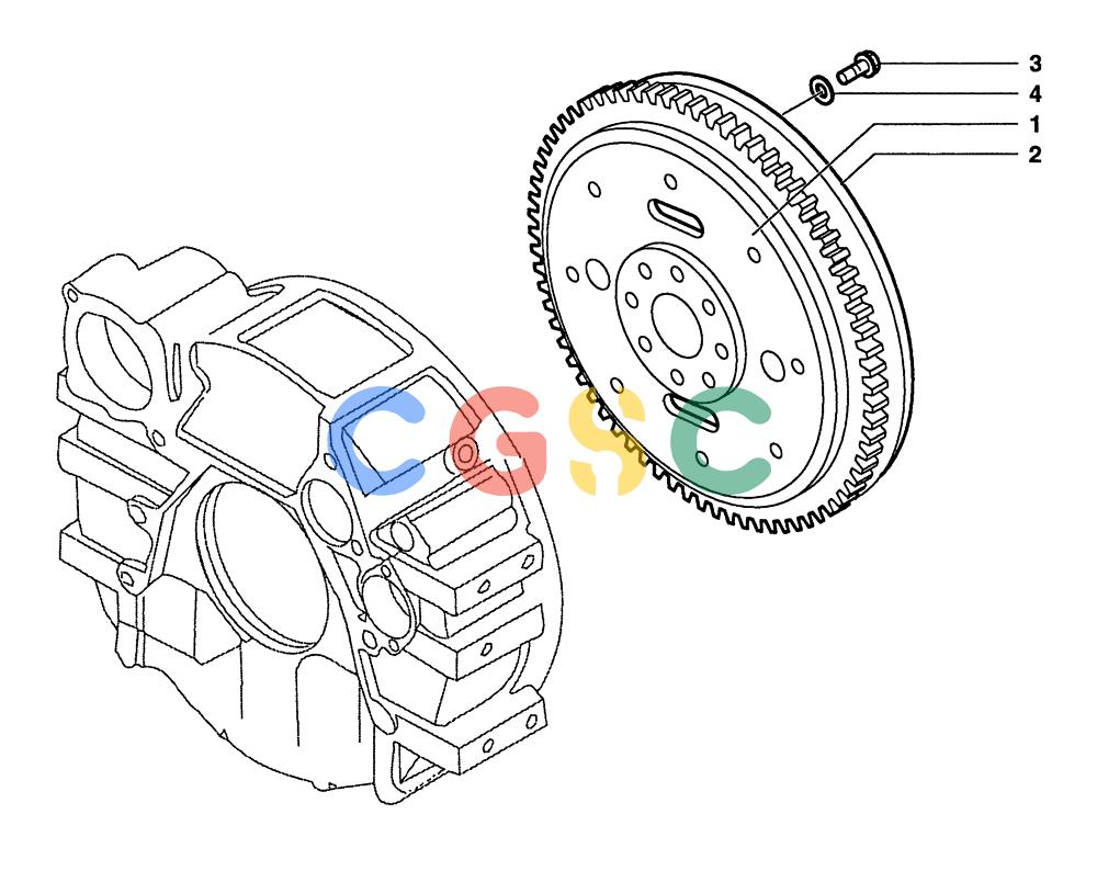 纽荷兰零件查询(DC100) - CRAWLER DOZER (N.A. VERSION) (4/00-) (0.083[01]) - FLYWHEEL - ENGINE DC70 - DC80 - DC100 New Holland Constructuion