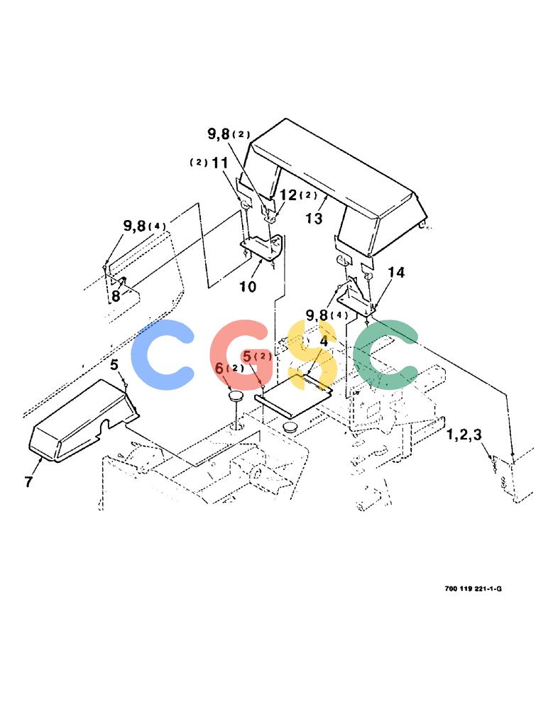凯斯零件查询(8545) - CASE IH RECTANGULAR BALER (1/89-12/99) (7-18) - SHIELDS ASSEMBLY - TOP Case Agriculture