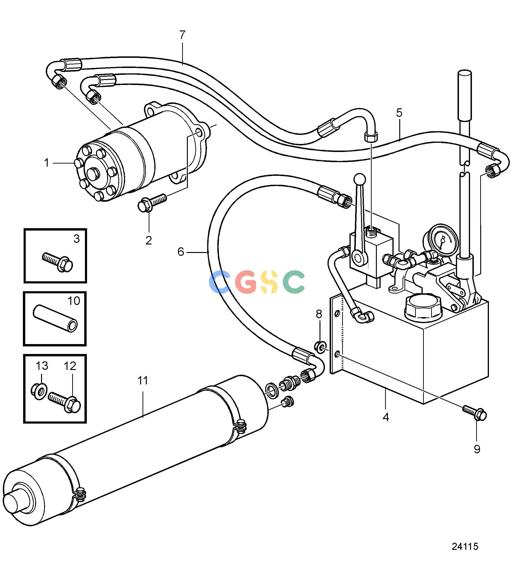 沃尔沃零件查询D5A-T; D5A-TA; D5A-B TA; D7A-T; D7A-TA; D7A-B TAElectrical SystemStarter Motor, Hydraulic, RightEPC Volvo Penta Parts catalog