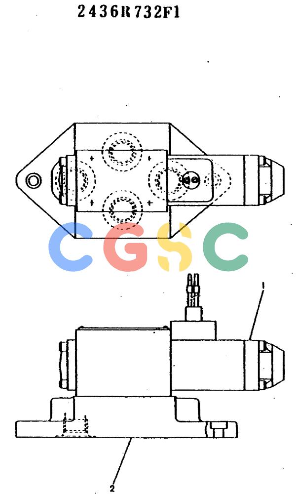 神钢零件查询(MD400LC) - EXCAVATOR BTW YS0101 - YS0200 (1/80-12/06) (09-003) - VALVE ASSY SOLENOID/ P.N. 2436R732F1 Kobelco